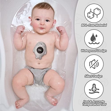 LEDFAAH Baby Bath Thermometer Safe Automatic Waterproof