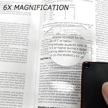 MAGDEPO 6X Pocket Magnifier - Compact and Portable Loupe