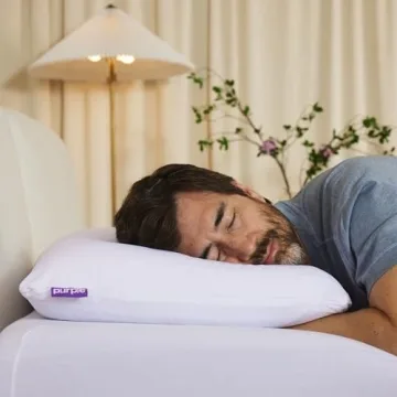 Purple Freeform Pillow - Standard Size, Customizable Support with GelFlex Grid & MicroFlex Moon Foam - Pressure Relief, Cooling, Extra Filling & Adjustable Height