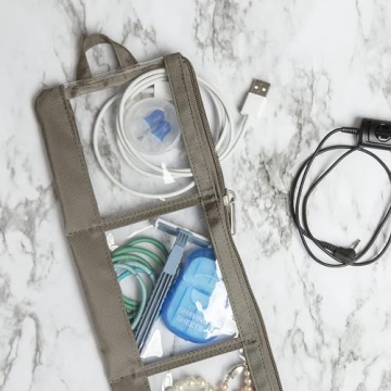 Travelon 2-Pack Accessory Organizers Black Nutmeg Compact Transparent