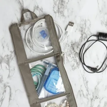 Travelon 2-Pack Accessory Organizers Black Nutmeg Compact Transparent