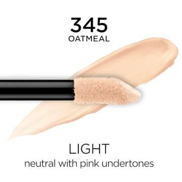 L'Oreal Paris Makeup Infallible Full Wear Waterproof Matte Concealer, Full Coverage, Oatmeal, 0.33 f...
