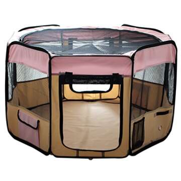 ESK 48" Pet Playpen Travel Kennel Lightweight Design
