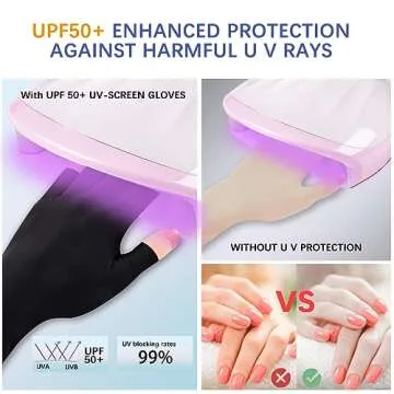 Durable UV Protection Gloves for Safe Nail Care