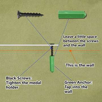 CREATCABIN Gymnastics Medal Holder Display Gymnast Medal Hanger Sports Awards Stand Wall Rack Mount Decor Stainless Steel Metal Hanging for Home Badge Storage 3 Rows Hanging Over 60 Medals, Silver