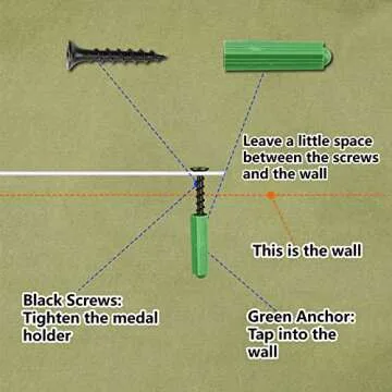 CREATCABIN Gymnastics Medal Holder Display Gymnast Medal Hanger Sports Awards Stand Wall Rack Mount Decor Stainless Steel Metal Hanging for Home Badge Storage 3 Rows Hanging Over 60 Medals, Silver