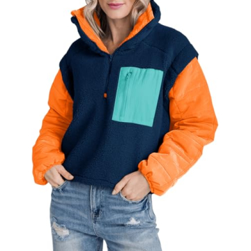 Tankaneo Fleece Puffer Pullover Jacket for Cozy Winter Style