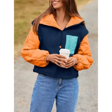 Tankaneo Fleece Puffer Pullover Jacket for Cozy Winter Style