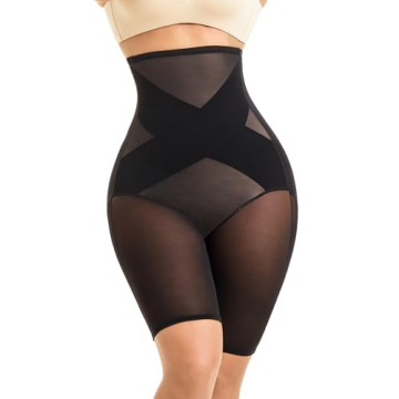 MOVWIN Tummy Control Body Shaper Shorts - High Waist Thigh Slimmer Panties Shapewear Black