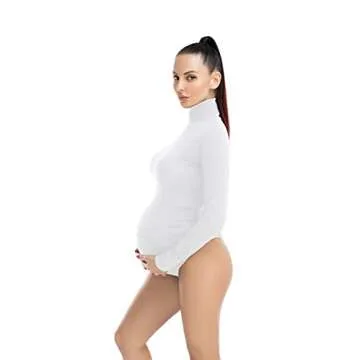 QIAIYALA Maternity Bodysuit for Photoshoots - Stylish & Comfortable
