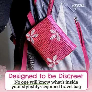 First Period Kit to-Go! - Organic Eco-Friendly Tween Pads & Liner - Period Bags for Teen Girls for School - Period Pouch & Teen Pads for Girls Ages 11-14, Teen Pads for Periods - Pads for Teens Girls