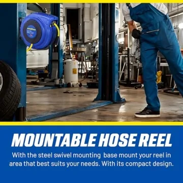 Goodyear Retractable Air Hose Reel 3/8 Inch 65 Feet 300 PSI