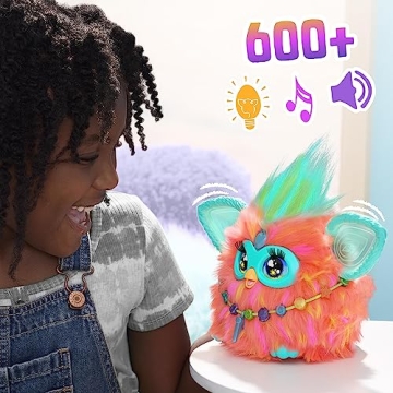 Furby Coral Plush Toy with 15 Accessories for Kids