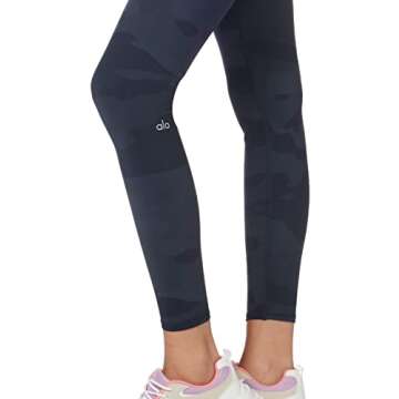 Alo Yoga Women's High Waist Vapor Legging, Black Camouflage, Small
