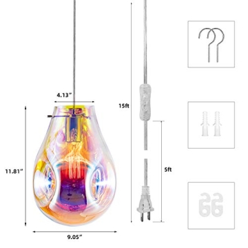 Colorful Glass Pendant Light for Modern Home Decor