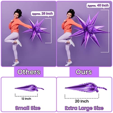 KatchOn Big Purple Star Balloons - 20 Inch Pack of 50