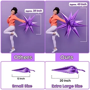 KatchOn Big Purple Star Balloons - 20 Inch Pack of 50
