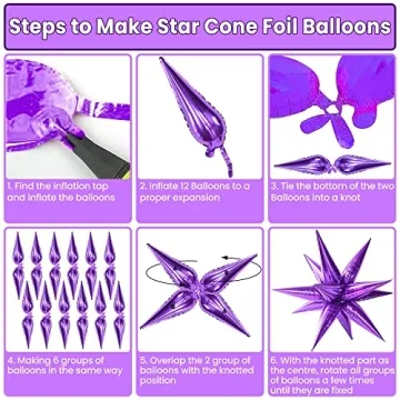 KatchOn Big Purple Star Balloons - 20 Inch Pack of 50