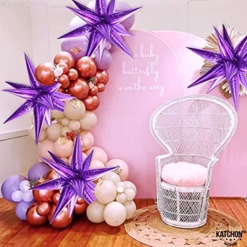 KatchOn Big Purple Star Balloons - 20 Inch Pack of 50