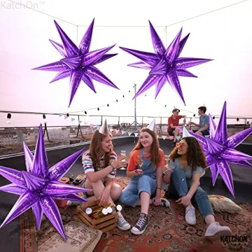 KatchOn Big Purple Star Balloons - 20 Inch Pack of 50