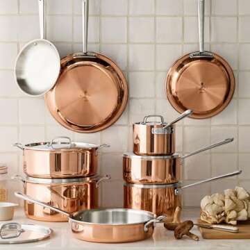 Martha by Martha Stewart 8-Quart Stainless Steel Stock Pot w/Lid - Copper Exterior/Satin Interior