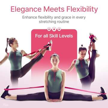 Premium Stretch Bands for Dancers - Flexibility & Ballet Stretching Band, Dance Equipment for Splits...