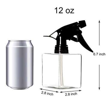 Youngever 5 Pack 12 Ounce Plastic Spray Bottles - Leak Proof and Ergonomic