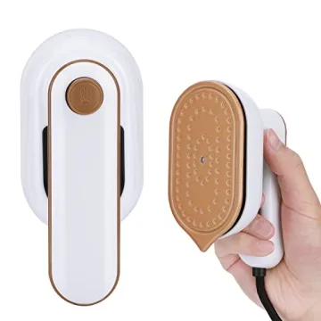 Portable Handheld Iron, Brynnl Mini Handheld Steamer Iron for Clothes, 180°Rotatable Travel Garment...