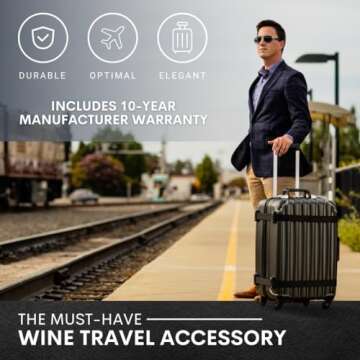 VinGardeValise® THE Original Wine Suitcase, Versatile 12 Bottle Wine & Spirits Travel Luggage, Perf...