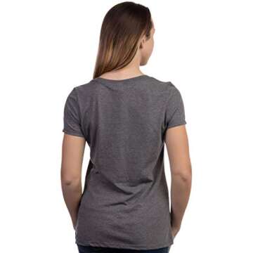 Ann Arbor T-shirt Co. I Make Cute Babies | Funny New Mom Mother's Day Mama Mommy Humor Women's T-Shirt-(Vneck,XL) Sport Grey