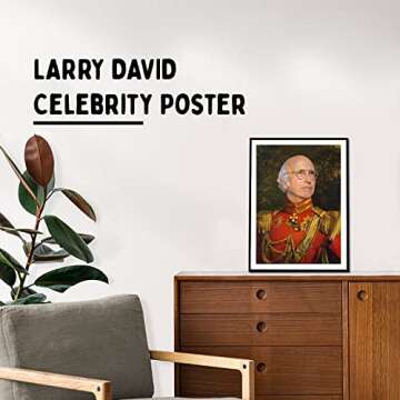 Larry - Funny Celebrity Art Poster - Faux Oil Painting Print - Novelty Pop Culture Artwork - TV Show...