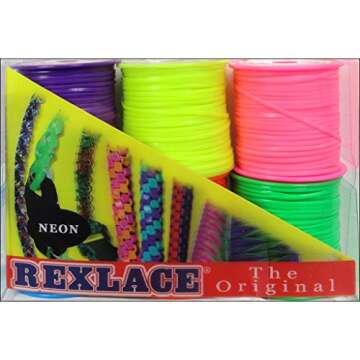 Pepperell Braiding Co. PEPRX6PK.2 Pepperell Rexlace 6 Pk Neon Colors 6 Pack