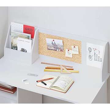 UTEX Kids Study Desk with Storage for Ages 3-8