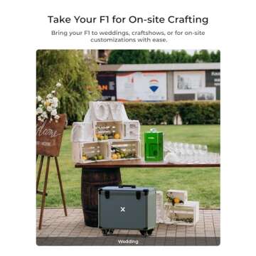 xTool F1 Laser Engraver with Rolling Hard Case, Lightning Speed Portable HD Resolution Fiber Laser E...