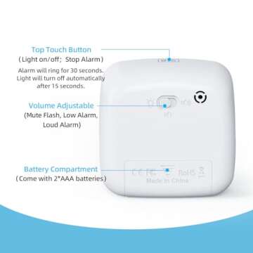 Ainowes 60-Minute Visual Timer with Night Light, Countdown Timer for Classroom Home Kitchen Office, Pomodoro Timer with Rainbow Pattern for Kids and Adults (Blue)