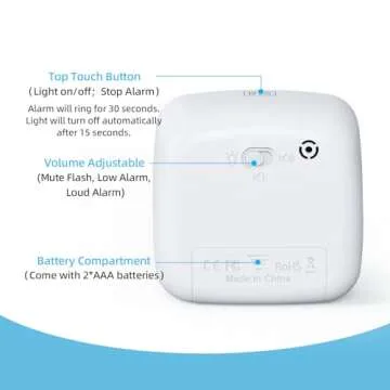 Ainowes 60-Minute Visual Timer with Night Light, Countdown Timer for Classroom Home Kitchen Office, Pomodoro Timer with Rainbow Pattern for Kids and Adults (Blue)