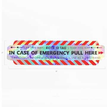 Original ROTH ID TAG™ Kit | Emergency Contact Identification System for Car Seats, Red, White, Bla...