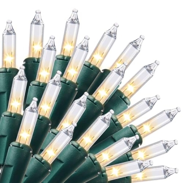 JOIEDOMI 200 Counts Christmas Lights 45FT Warm White String Lights Outdoor