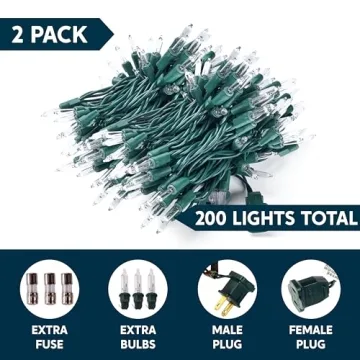 JOIEDOMI 200 Count Christmas String Lights for Festive Decor