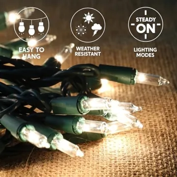 JOIEDOMI 200 Count Christmas String Lights for Festive Decor