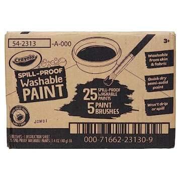 Crayola 25ct Spill Proof Paint Set for Kids Creative Fun
