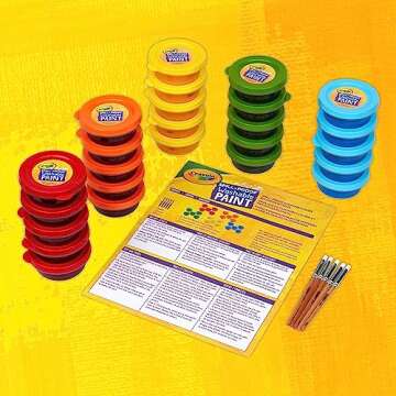Crayola 25ct Spill Proof Paint Set for Kids Creative Fun