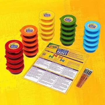 Crayola 25ct Spill Proof Paint Set for Kids Creative Fun