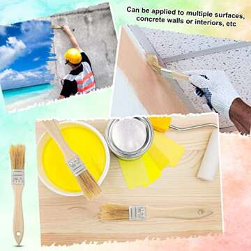 Nuogo 150 Pcs Chip Paint Brushes 1 Inch Paint Brush Bulk Multipurpose Household Bristle with Wooden Handle for Drawing Staining Basting Dyeing Applying Glues Art Crafts