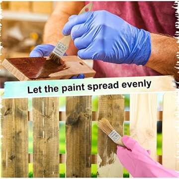 Nuogo 150 Pcs Chip Paint Brushes 1 Inch Paint Brush Bulk Multipurpose Household Bristle with Wooden Handle for Drawing Staining Basting Dyeing Applying Glues Art Crafts