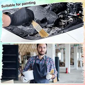 Nuogo 150 Pcs Chip Paint Brushes 1 Inch Paint Brush Bulk Multipurpose Household Bristle with Wooden Handle for Drawing Staining Basting Dyeing Applying Glues Art Crafts