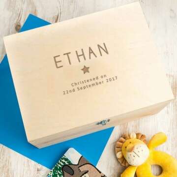Engraved Keepsake Box for Baptism - Gift for Baby