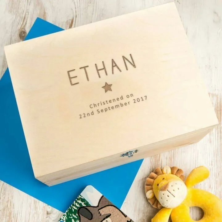 Engraved Keepsake Box for Baptism - Gift for Baby