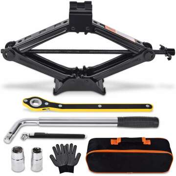 2 Ton Scissor Car Jack Kit for Easy Tire Changes