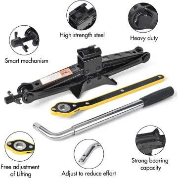 2 Ton Scissor Car Jack Kit for Easy Tire Changes